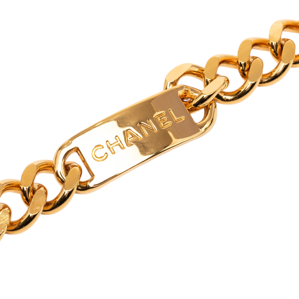 Pre-Loved Chanel CC Gold Plated 31 Rue Cambon Medallion Chain Belt - Picture 2 of 5